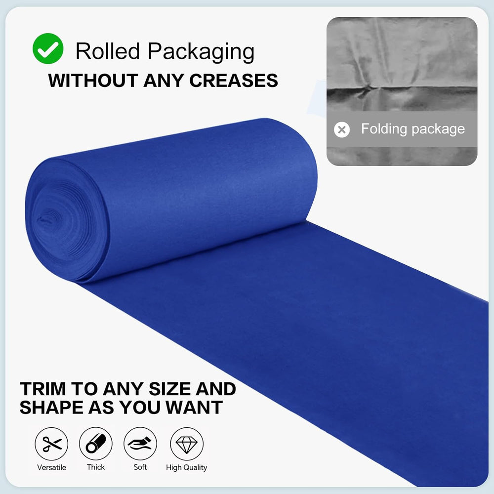 VOK Blue Aisle Runner Carpet Rugs for Partys & Events, Premium 160 GSM Fe...