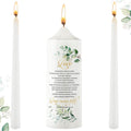 Frienda Unity Candles for Wedding Ceremony Set Wedding Unity Taper Candles Catholic Religious Ceremony Accessories(Leaf Style) (3 Pcs)
