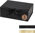 STOBOCTER Gift Box,18x15x6 Gift Boxes with Lids for Presents,Black Magnetic Gift Box for Wrapping,Birthday, Wedding, Bridesmaid Proposal, Christmas,Includes Ribbon,Card