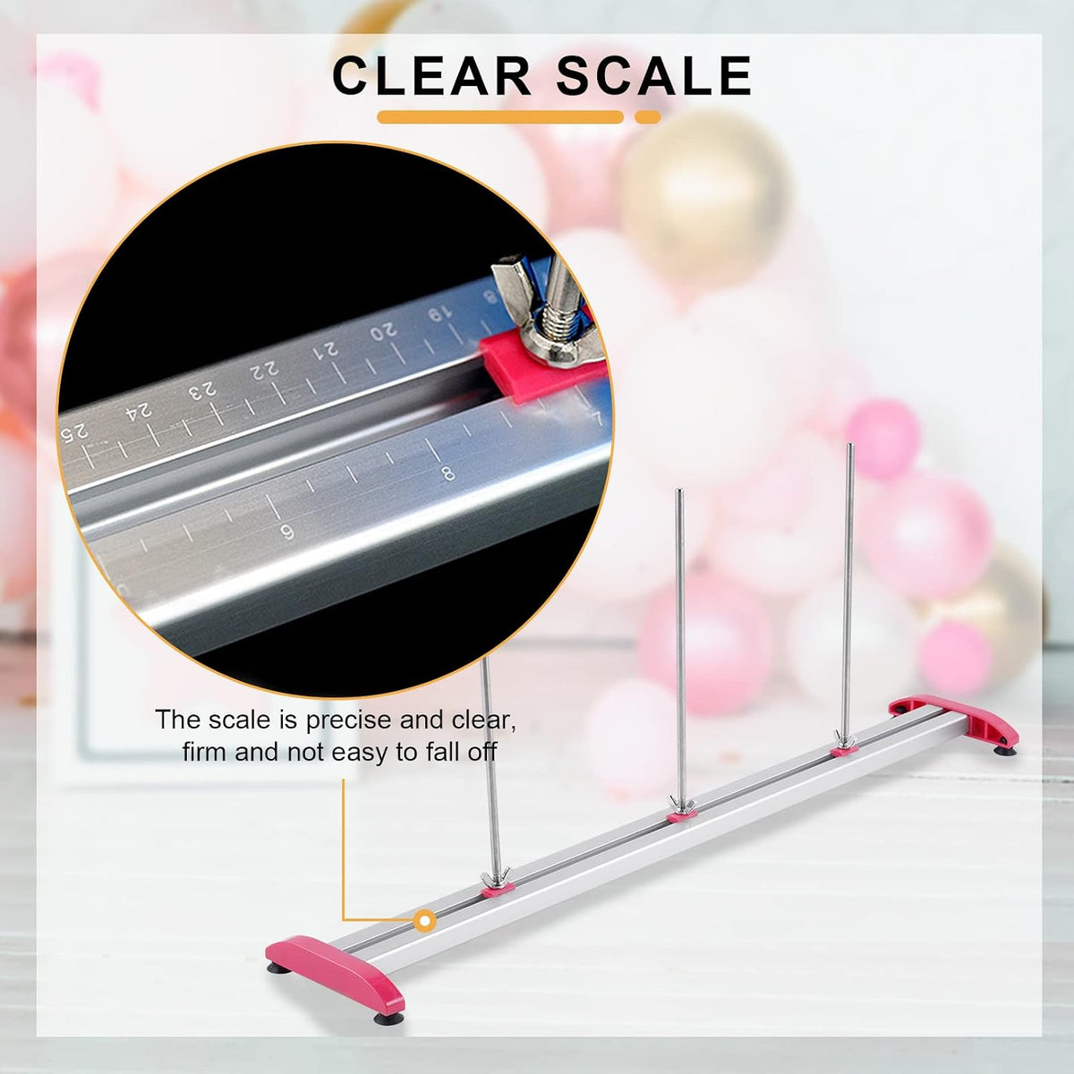 Balloon Sizer Ruler, 0-12 inch Adjustable Metal Solid Measuring Tool
