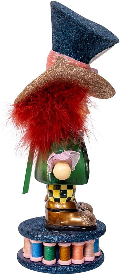 kurt adler 13" hollywood nutcrackers™ mad hatter nutcracker shown in use