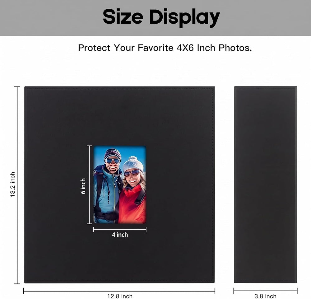 Extra Large Capacity 4x6 Photo Album, Holds 1000 Photos, Black