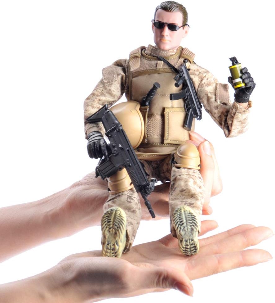 12'' american military soldiers special forces army man shown in use