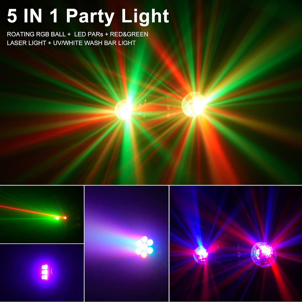DJ Lights with Stand,5 in 1 Dj Lights for Parties Disco Ball Stage Party Ligh...