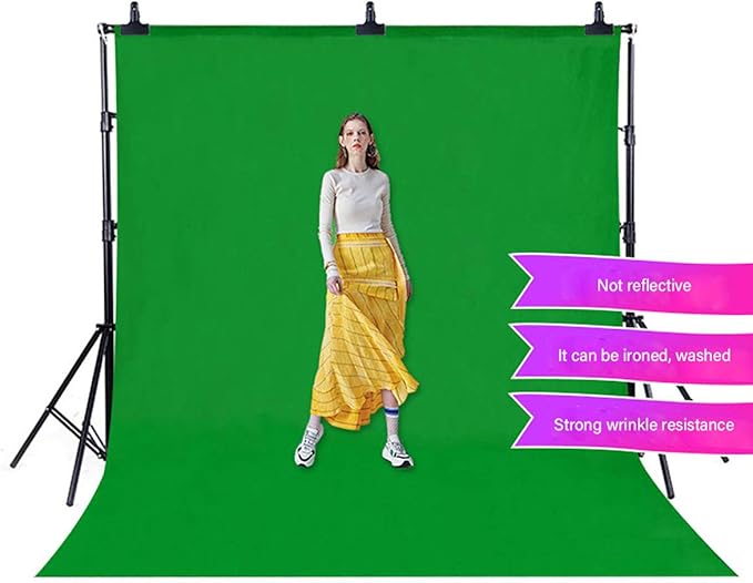 Green Screen Backdrop 10x20ft Photo Backdrop Chromakey Muslin Portrait Green Backdrop for PS Keying/Video Creation/Studio Portrait Shoots