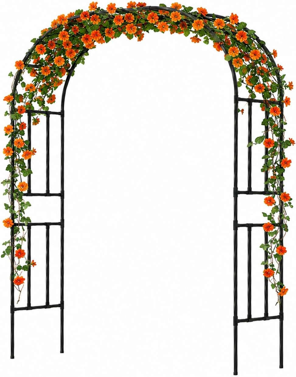 Garden Arch Trellis, 59.1"x94.5" Metal Arbors for Climbing Plants O...