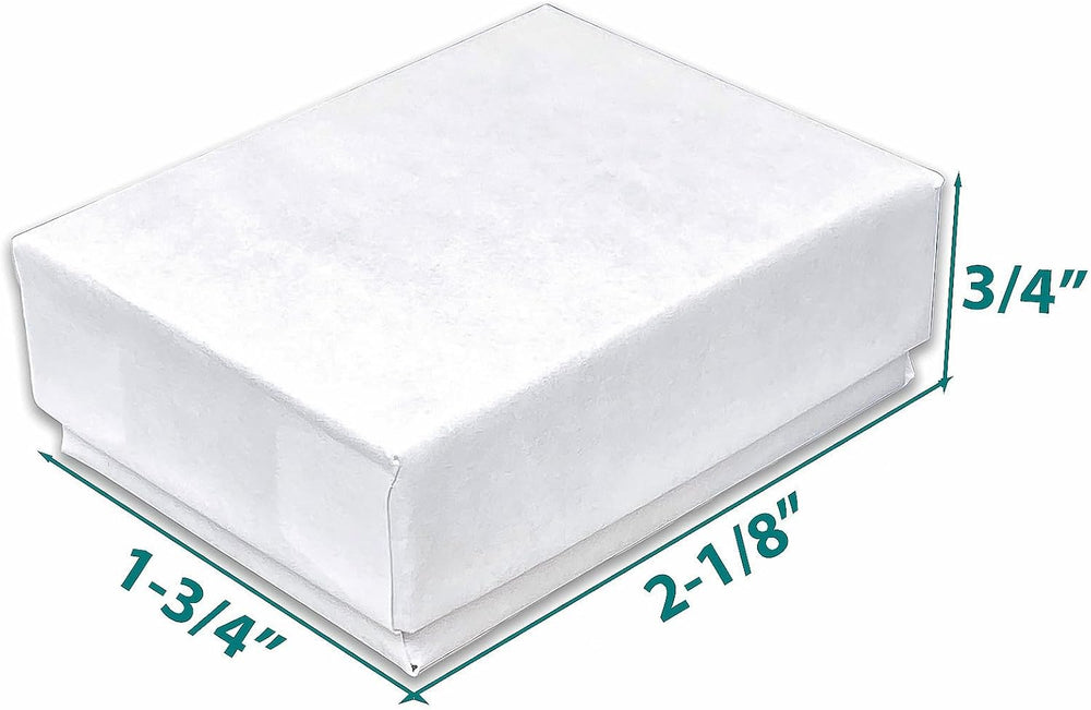 TheDisplayGuys 100 Cardboard Jewelry Gift Boxes with Inserts - Matte White