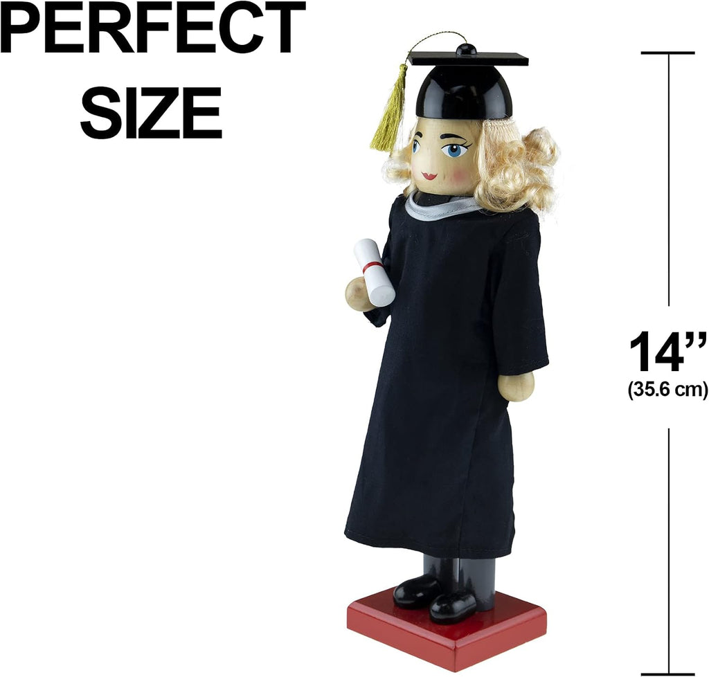 clever creations female graduate 14 inch traditional wooden shown in use