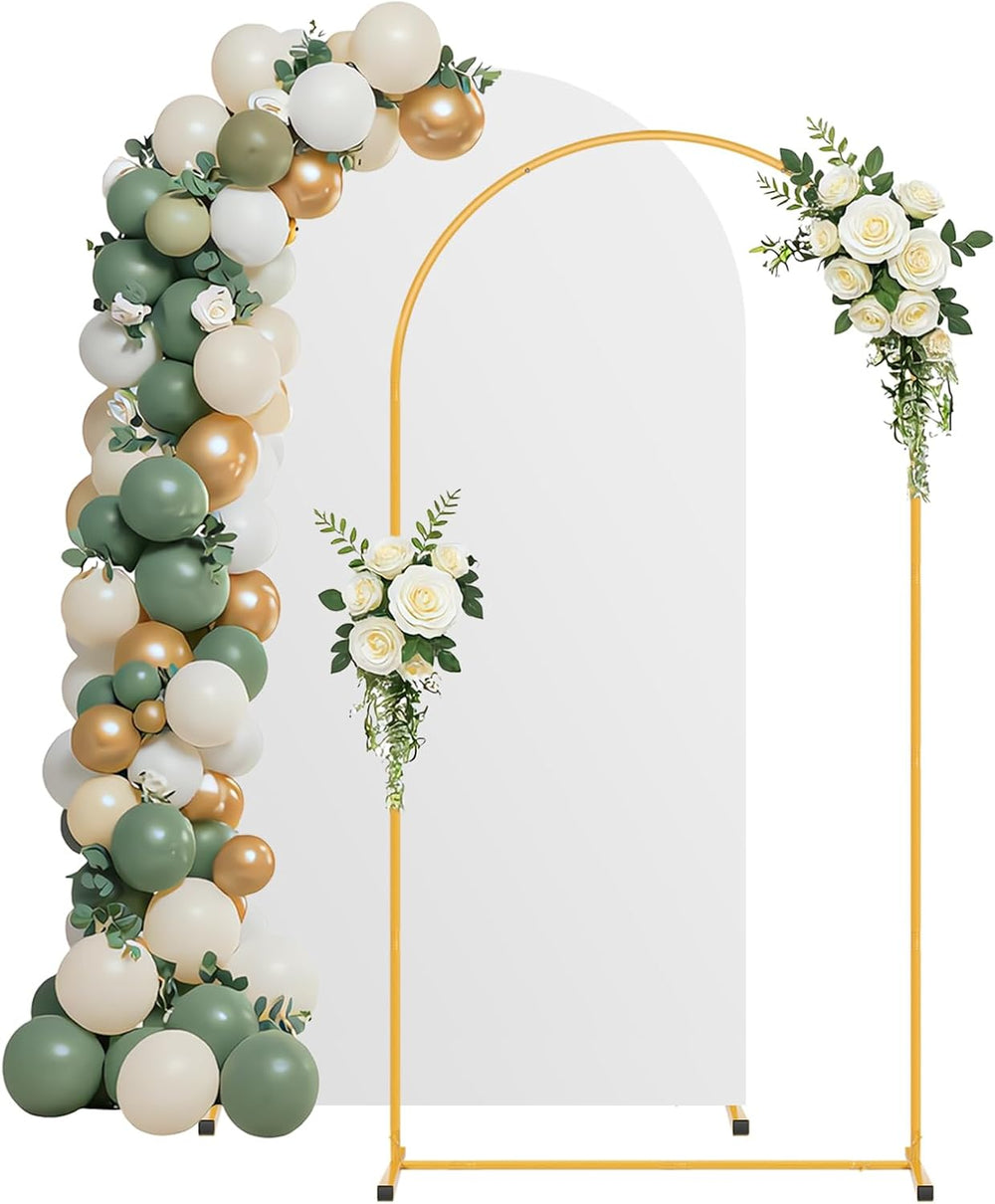 6.6FT Arch Backdrop Stand and White Cover Set,Balloon Arch Stand