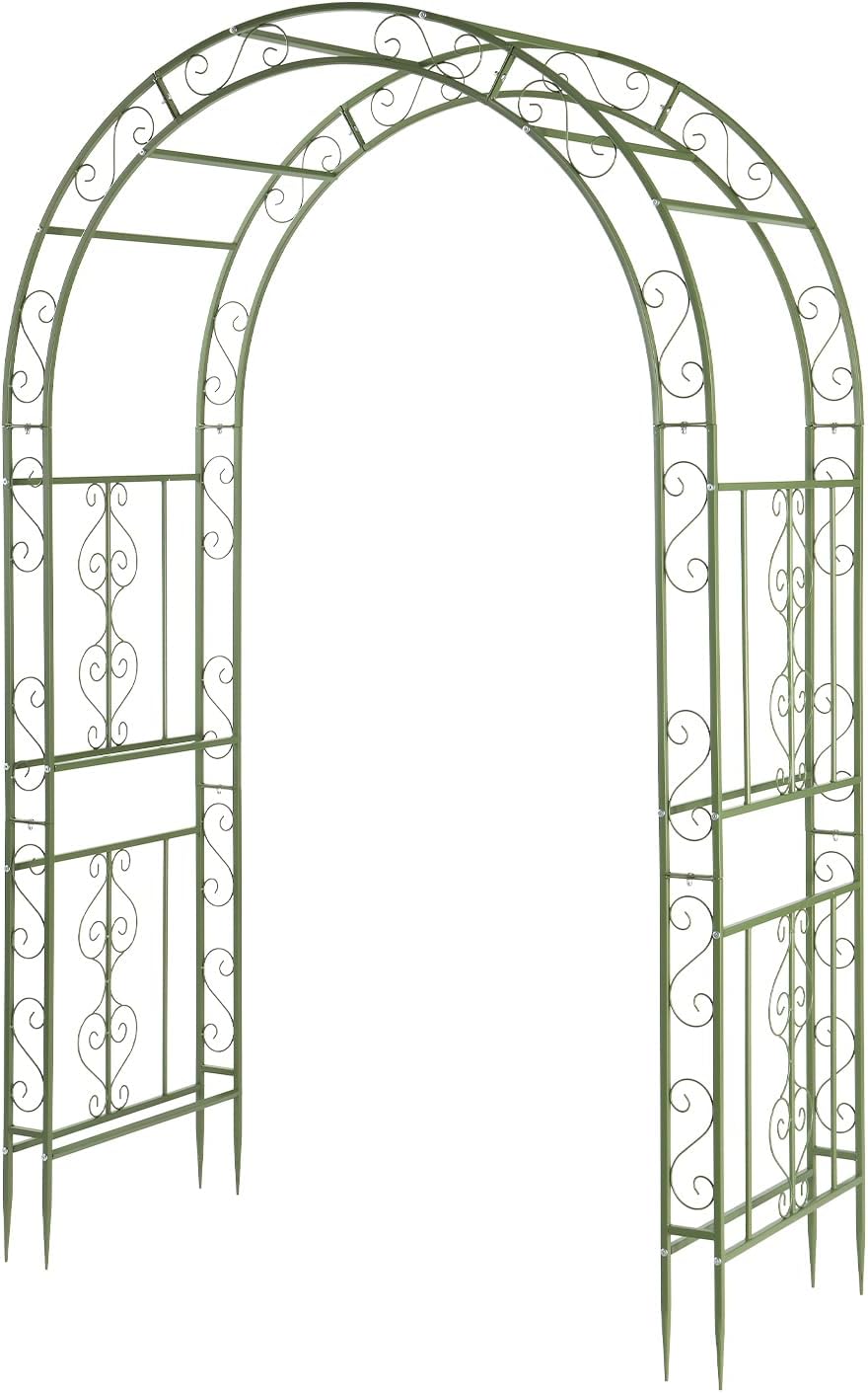 Metal Garden Arch Arbor Trellis, Outdoor Climbing Plant Frame