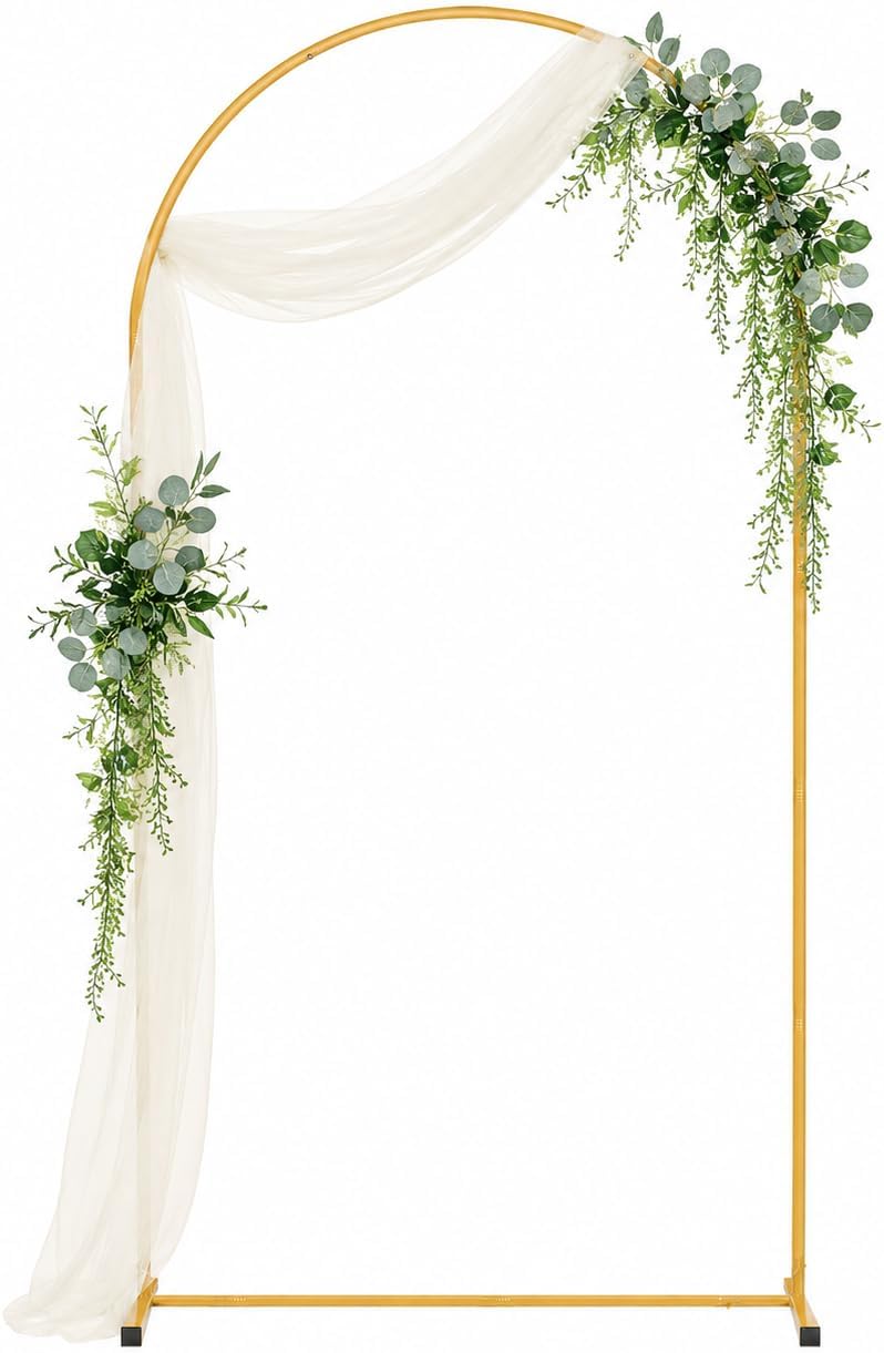 7.2 FT Metal Arch Backdrop Stand, Balloon Backdrop Arch Stand for Party