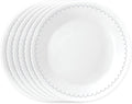Corelle Vitrelle 6.75" Salad Appetizer Plate Set, Triple Layer Glass and Chip Resistant, Lightweight Round Plates, 6-Piece Caspian