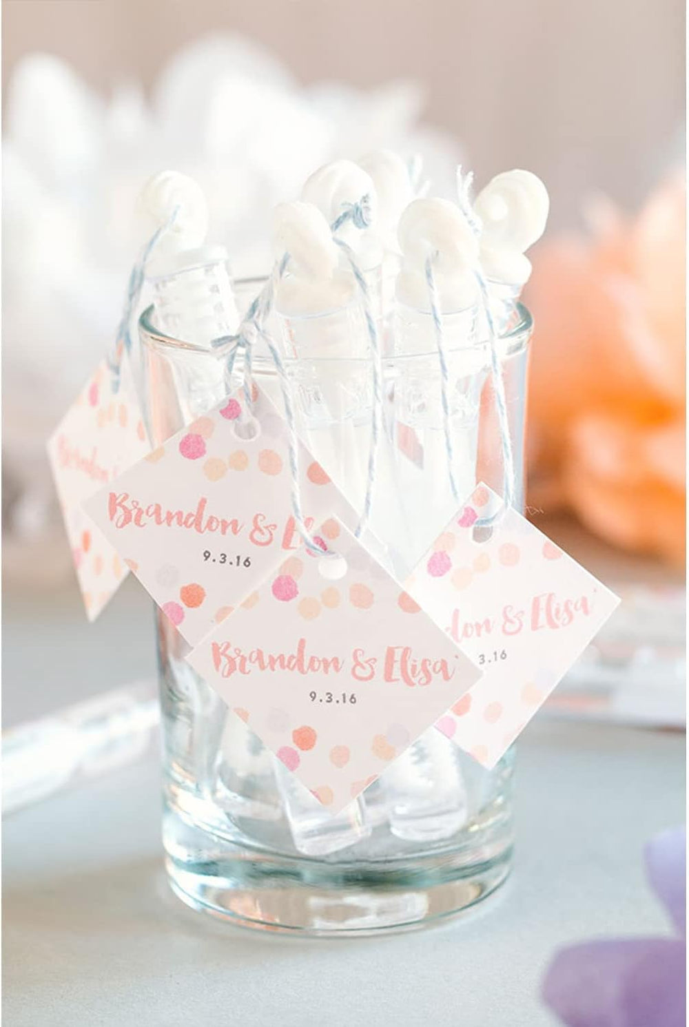 White Wedding Bubble Wands, 200 Pack Mini Sticks for Send Off Party Favors