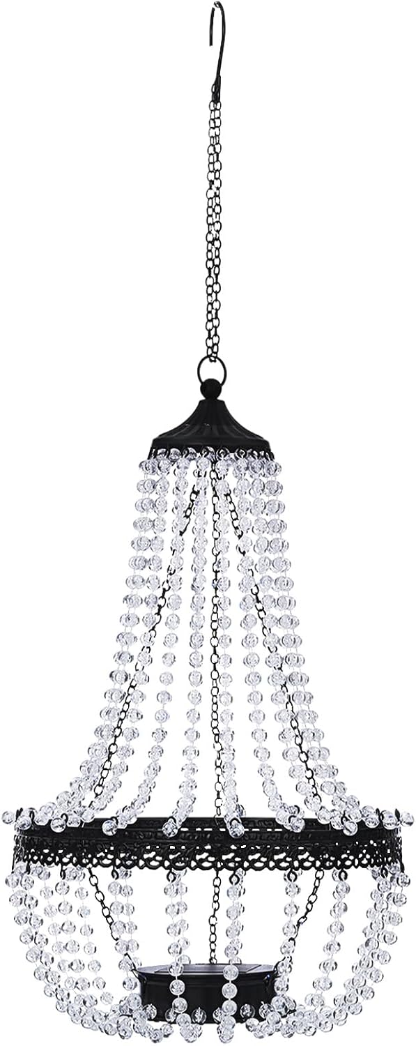 28" Hanging Solar Chandelier Outdoor Waterproof 30 LED Lantern