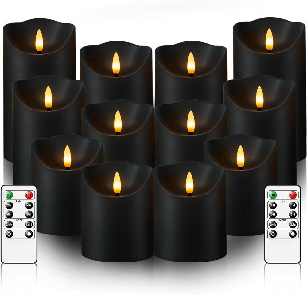 kakoya Flameless LED Candles Battery Operated with Remote and Timer,Flickerin...