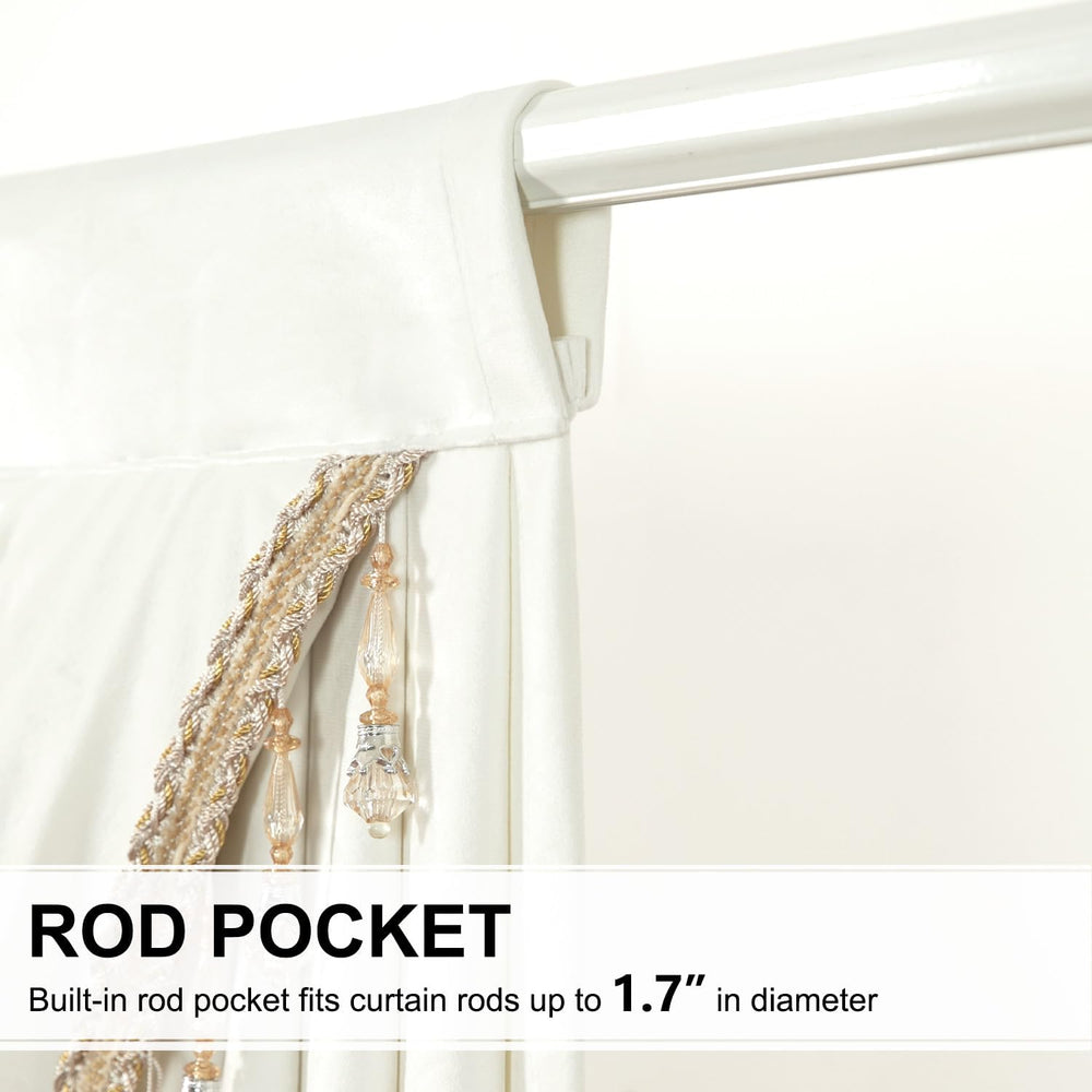 White Velvet Valance, Vintage Waterfall Swag, Blackout Window Treatment with ...
