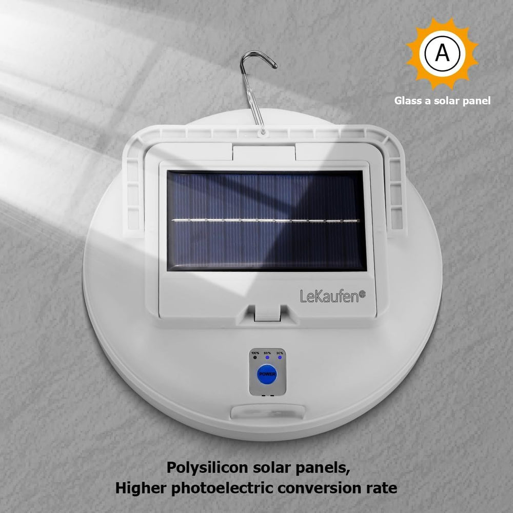 Solar Camping Lantern 126 LED, Rechargeable Hanging Tent Light