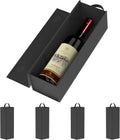 RYDDOY 5 Pack Wine Gift Box, 12.8x3.8x3.8 In Black Wine Boxes With Handle