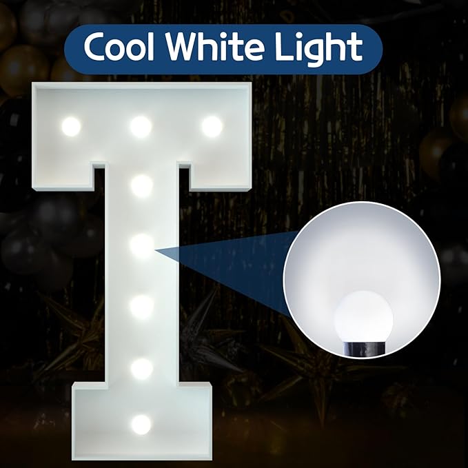 Marquee Letters 3 Feet Tall Large Light Up Letters Baby Shower Decorations Wedding Engagement Proposal White Party Decorations Marry Me Sign Big Cardboard Backdrop T