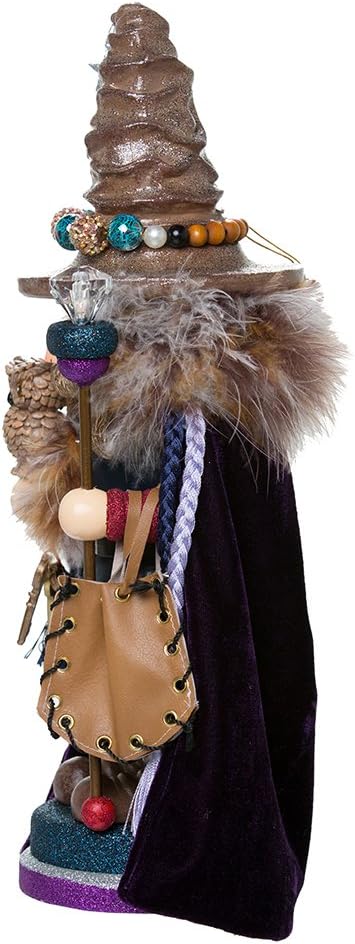 Kurt Adler Hollywood Wizard Nutcracker with Owl, 15"
