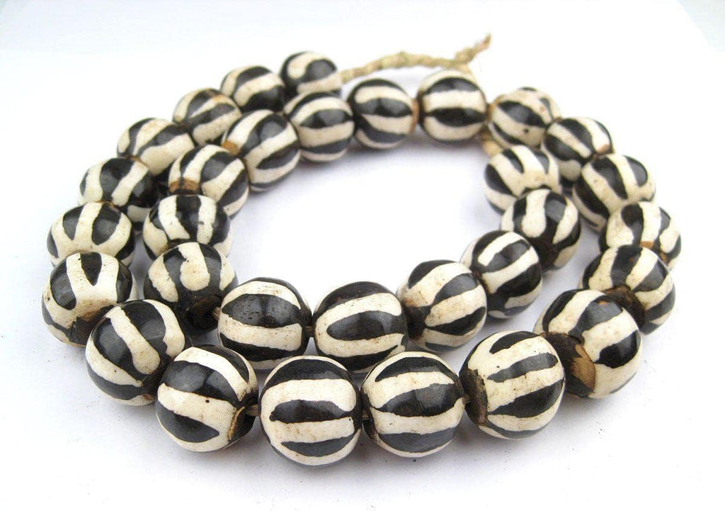 the bead chest batik bone beads - full, close-up detail