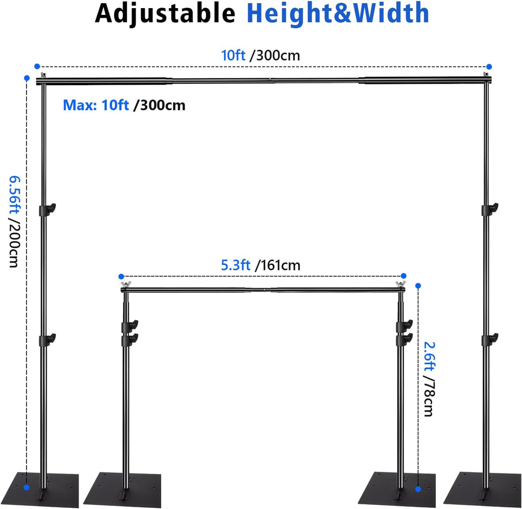 hyj-inc pipe and drape photography backdrop stand kit shown in use
