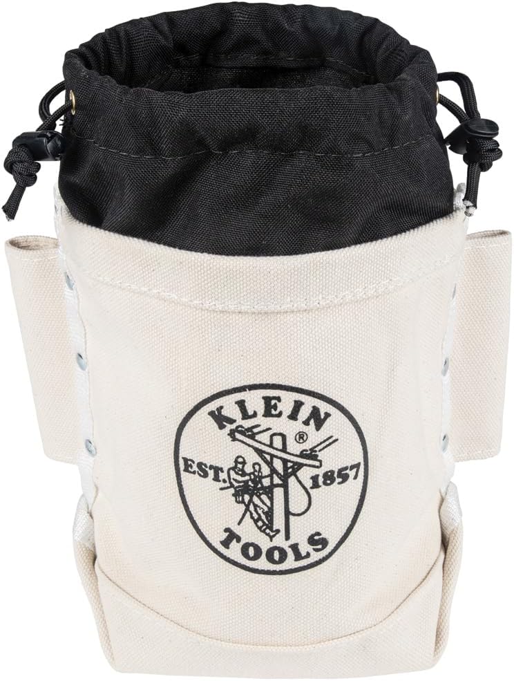 Klein Tools 5416TCP Canvas Tool Bag, Top Closing, 3-Pocket, 9 x 5 x 12-Inch