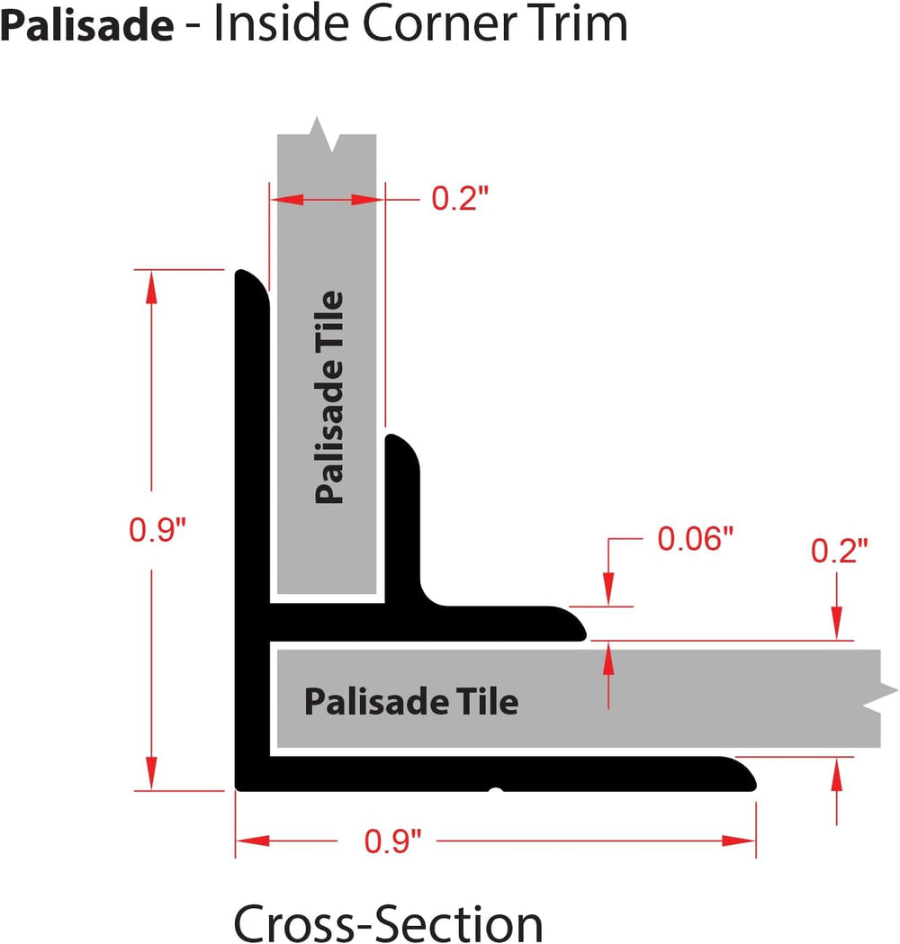 Palisade 94 in. Vinyl Inside Corner Trim in Venetian Marble (5 Pack)