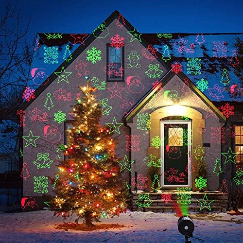 christmas laser projector lights, 8 patterns led projection on a desk or shelf