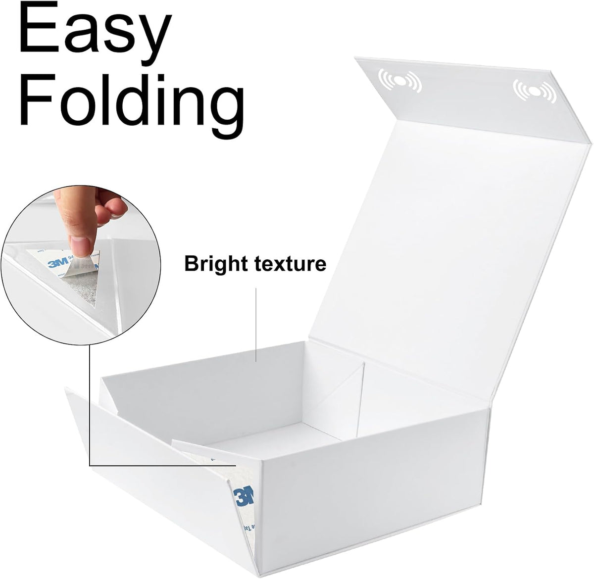 lumyhavver gift box 5 pack 9.65x9.65x3.6 inches with, side view