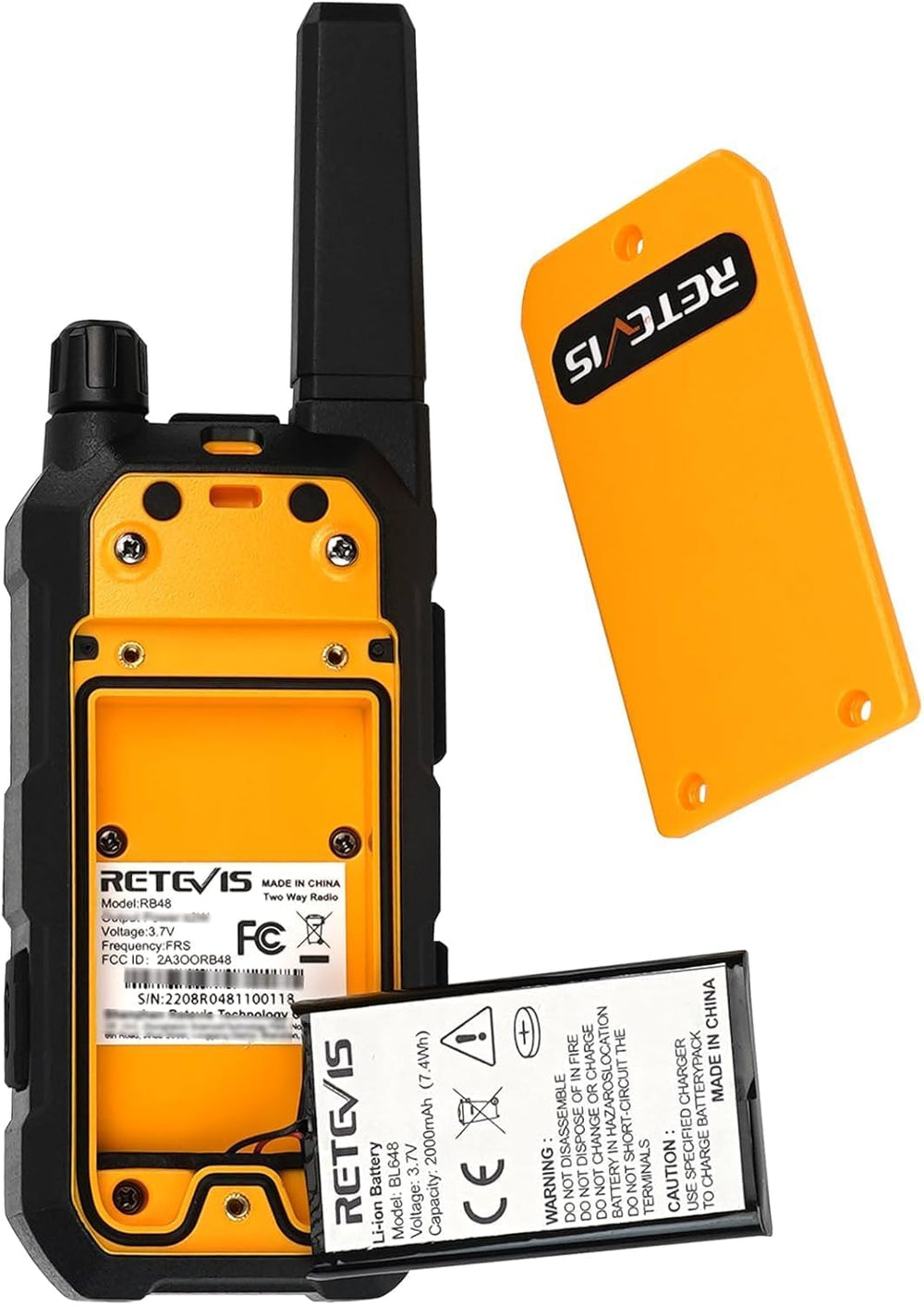 Retevis RB48 2 Way Radio Long Range, IP67 Waterproof Walkie Talkies Adults