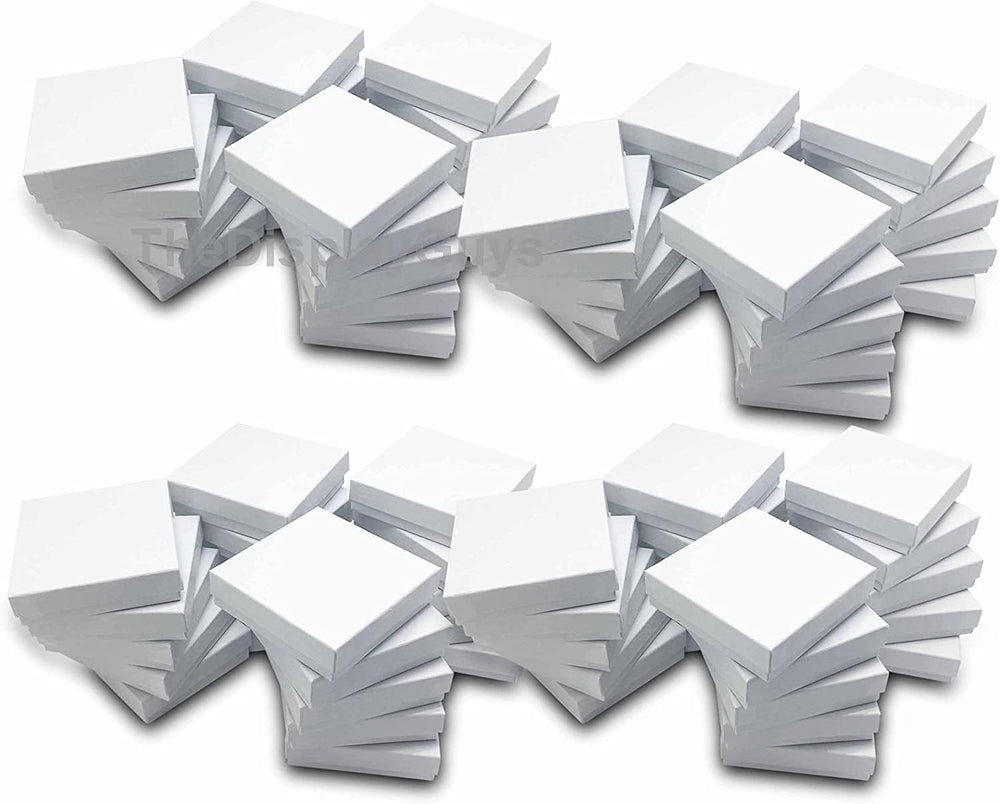 TheDisplayGuys 25 Cardboard Gift Jewelry Boxes w/Paddings #34-3.9x3.9x2