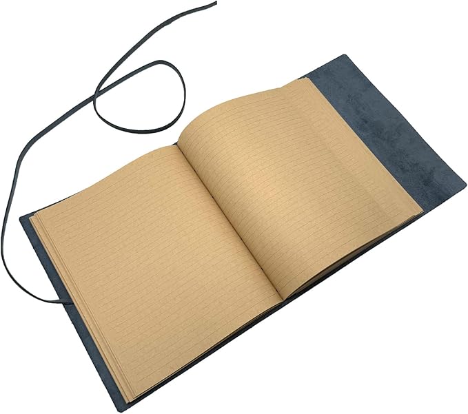 Large Notebook Journal - Genuine Leather Journals for Writing A4 Size Diary 8x10 Inch, Notepad For Women and Man, Gifts,Work,Travel Dark Blue