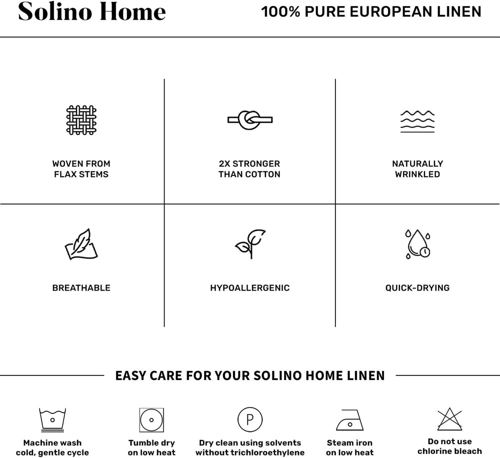 Solino Home 100% Pure Linen Table Runner Apricot, Gingham Check 14 x 90 in