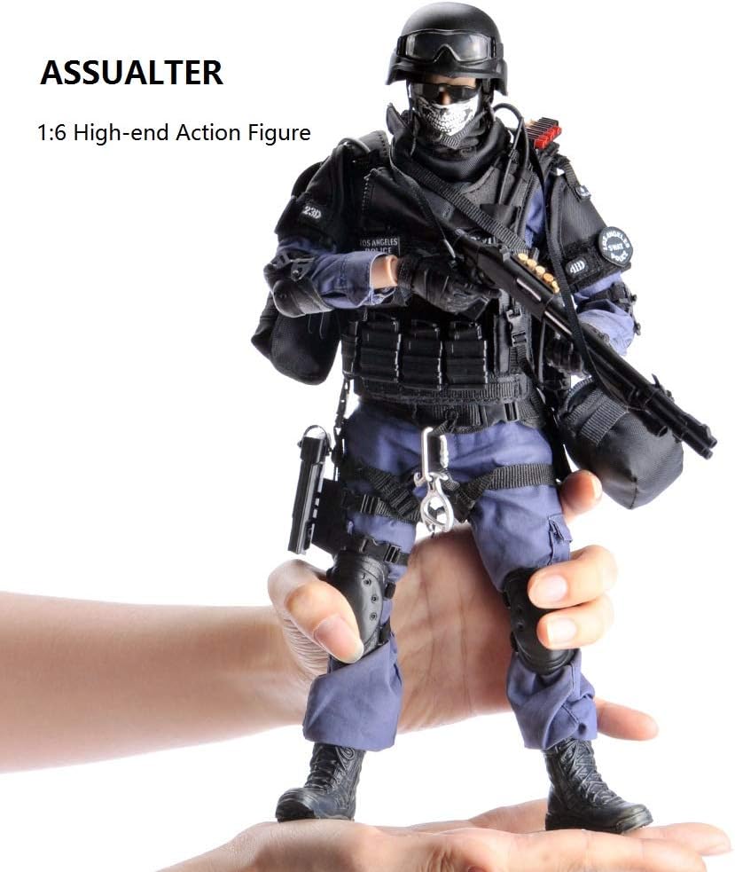 highly detail special forces 12inch action figure swat shown in use