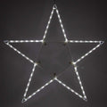 Kringle Traditions 48-inch Lighted Cool White Christmas Star Outdoor Star Light, LED Christmas Star Decoration Folding Outdoor Star Decor