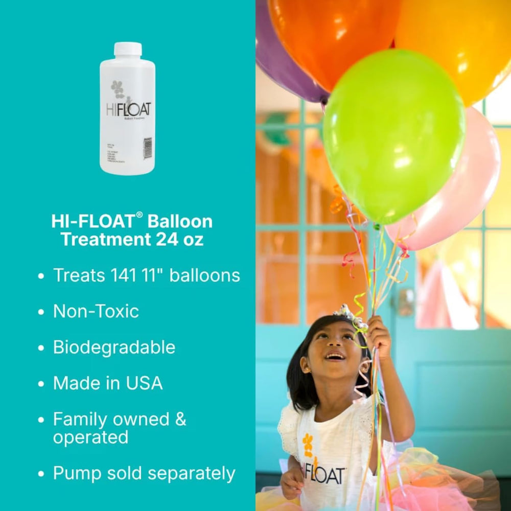Hi-Float Company Ultra Hi-Float Balloon, 24 oz, Multicolor, with Pump