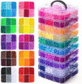 Umikk 10000Pcs Pony Beads Bulk, 60 Colors Kandi Beads for Bracelets