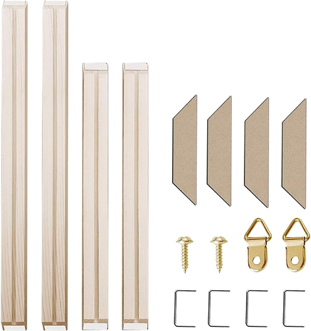 Texas Art DIY Wood Stretcher Bars for Canvas, Solid Wood Frame Kit, Easy to Assemble, Gallery Wrap for Oil Painting, Wall Posters, Customized Wooden Frame Kit for Diamond Painting, White, 28 x 40