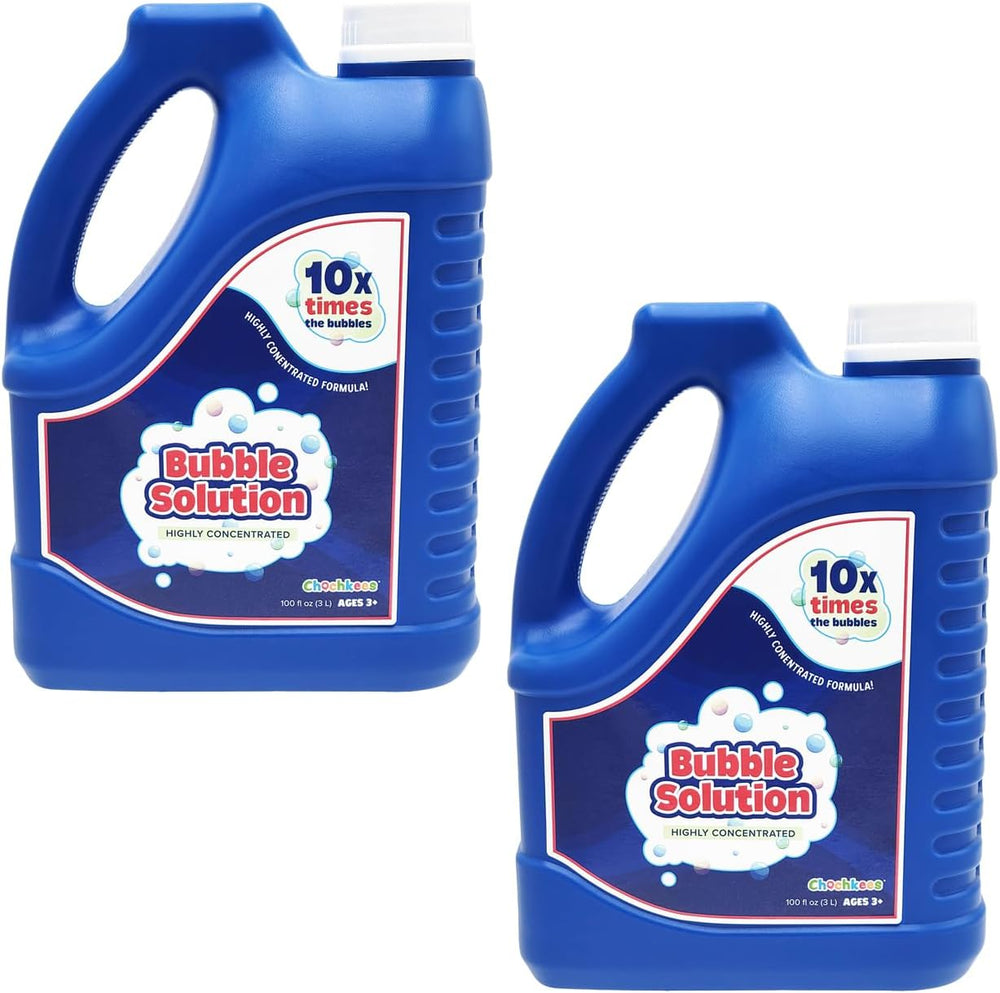 2-Pack 100 oz Concentrated Bubble Solution, Refills up to 8 Gallons, Non-Toxi...