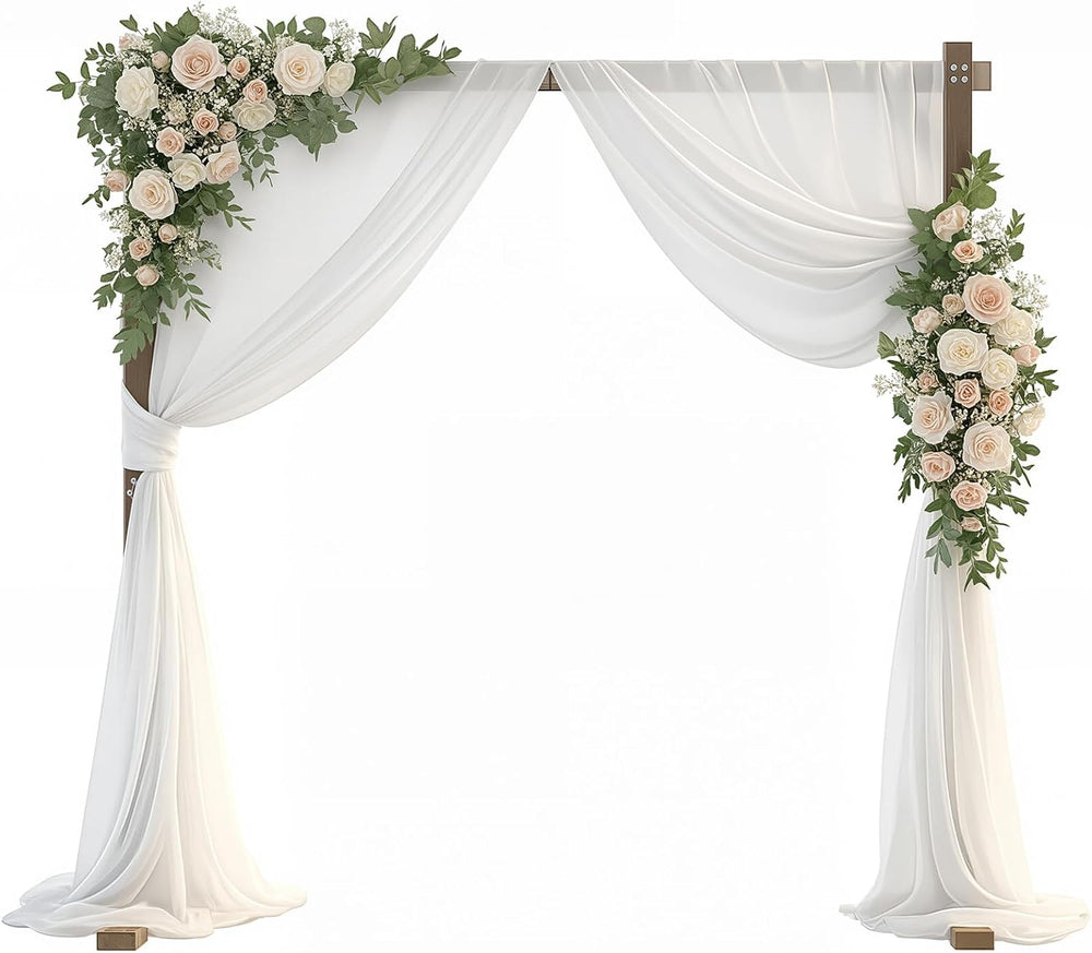 7.2FT Wooden Wedding Arch Square Wood Arches Arbor Backdrop Stand for Ceremon...