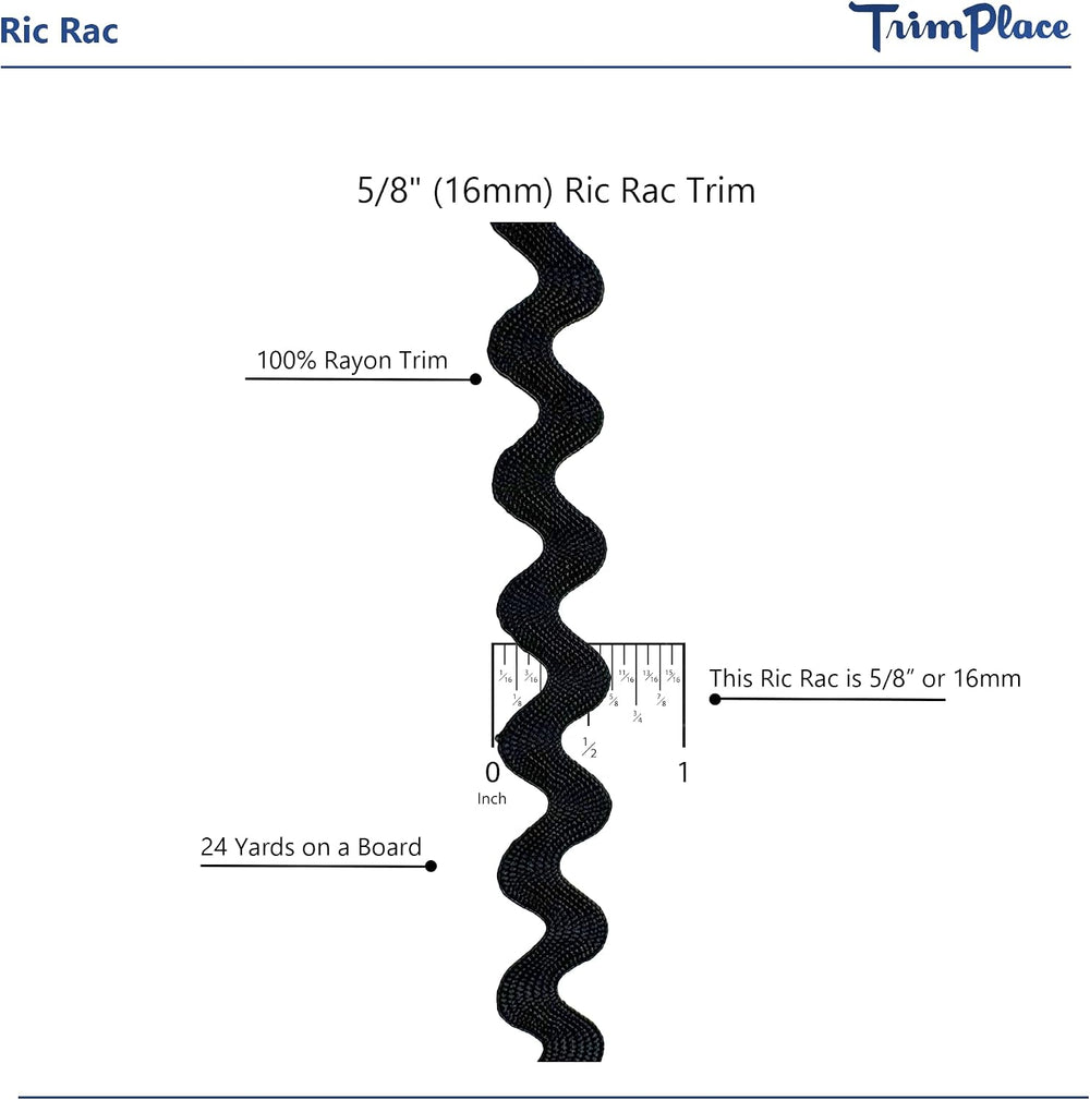 5/8" RIC Rac (Black, 30 Yards)
