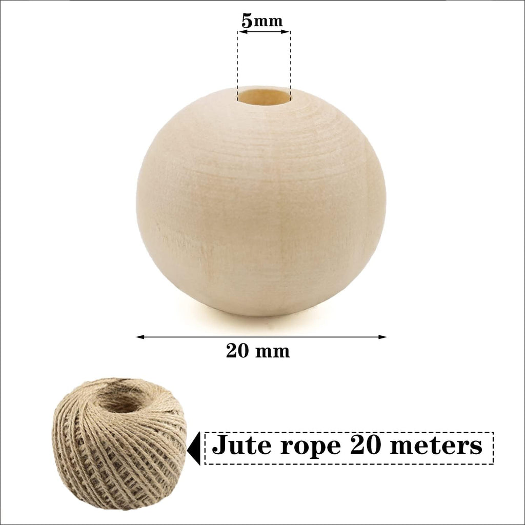thyssen 1000pcs 20mm beige wooden round beads for shown in use