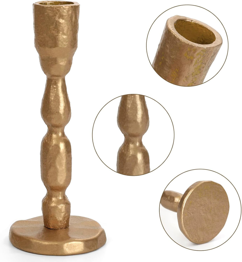 Antique Brass Handcrafted Iron Taper Candle Holders