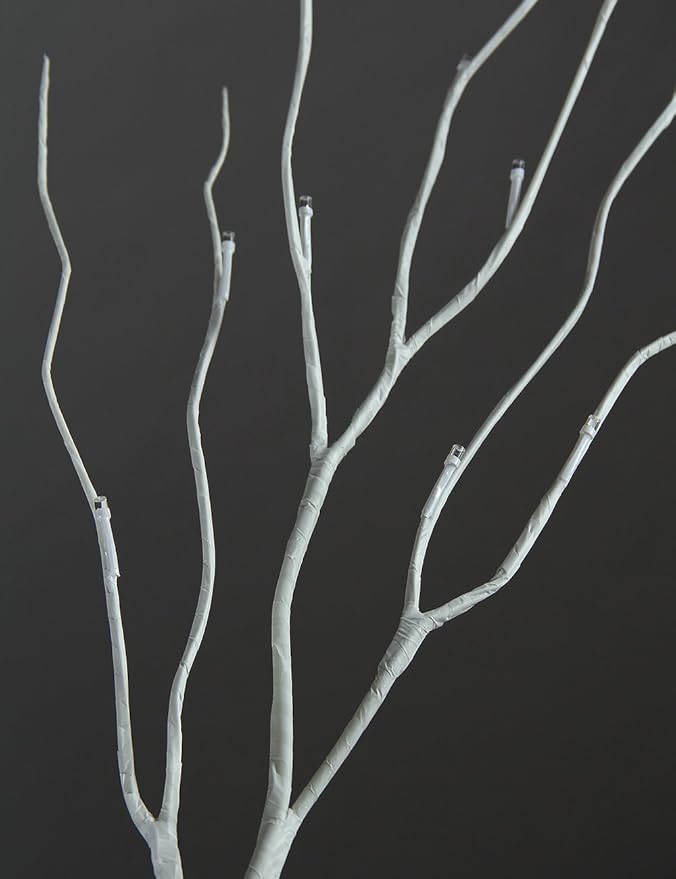 LIGHTSHARE 4 Feet Birch Tree, 48 LED Lights, Warm White, for Home, Festival, Party, and Christmas Decoration, Indoor and Outdoor Use