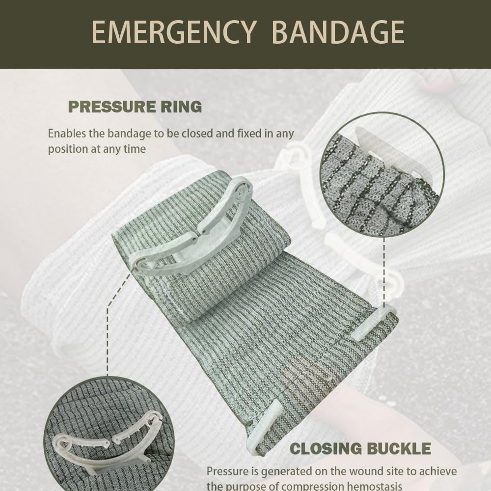 IFAK Trauma Kit – Compact Emergency First Aid Essentials for Military, Campin...