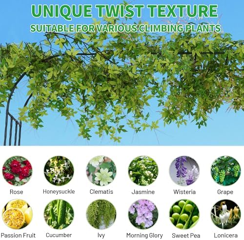 Garden Arch Trellis, 7.9FT Metal Arbor Archway for Climbing Plants Outdoor
