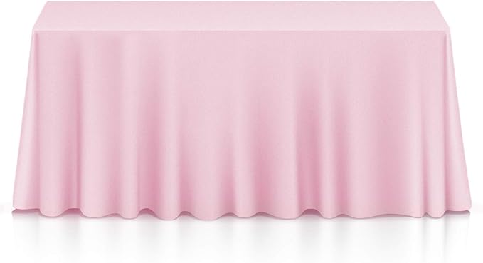 Lann's Linens - 10 Premium 90" x 156" Tablecloths for Wedding/Banquet/Restaurant - Rectangular Polyester Fabric Table Cloths - Pink (10 Pack)