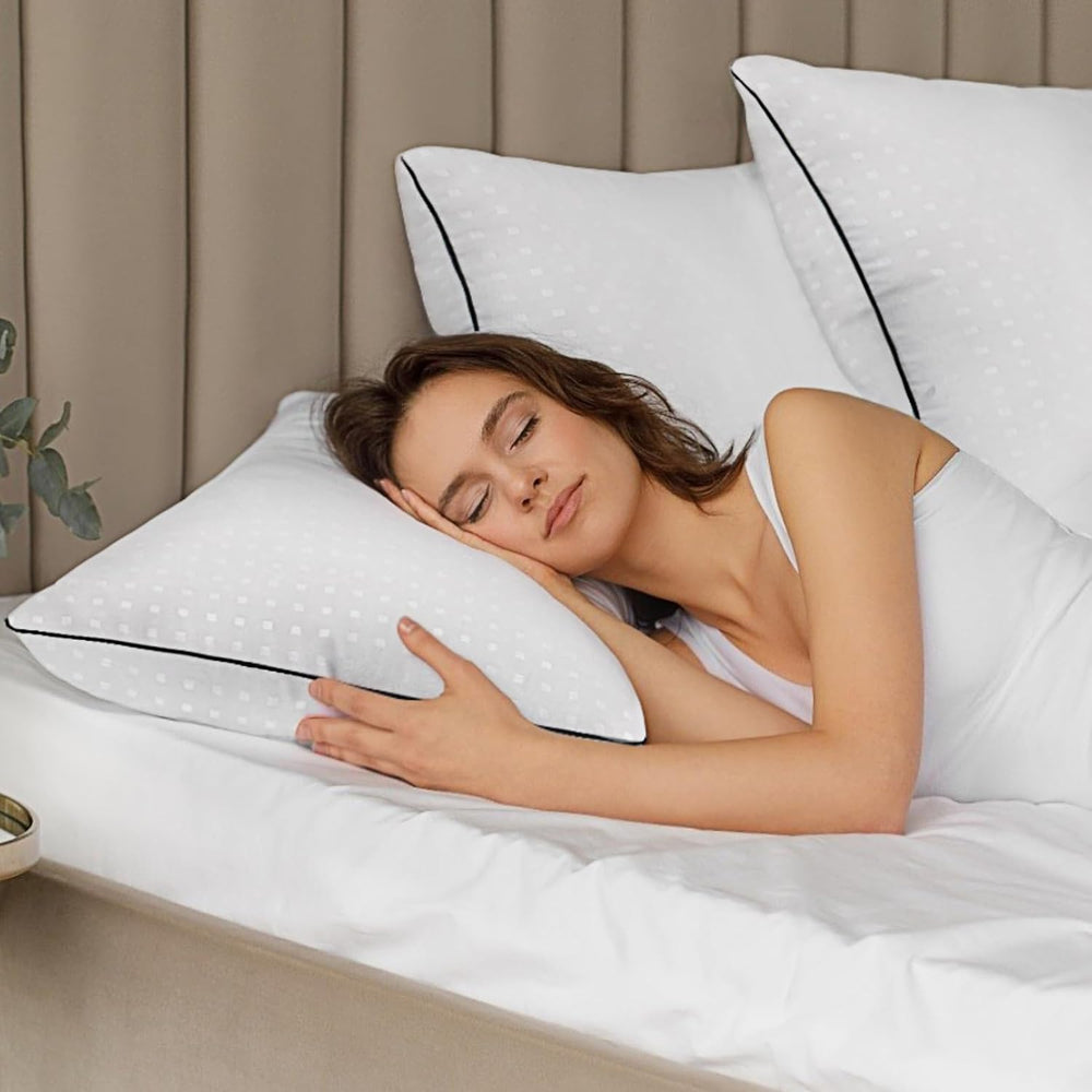 Standard Size Bed Pillows for Sleeping 4 Pack,Luxury Hotel Pillows,Comfortabl...