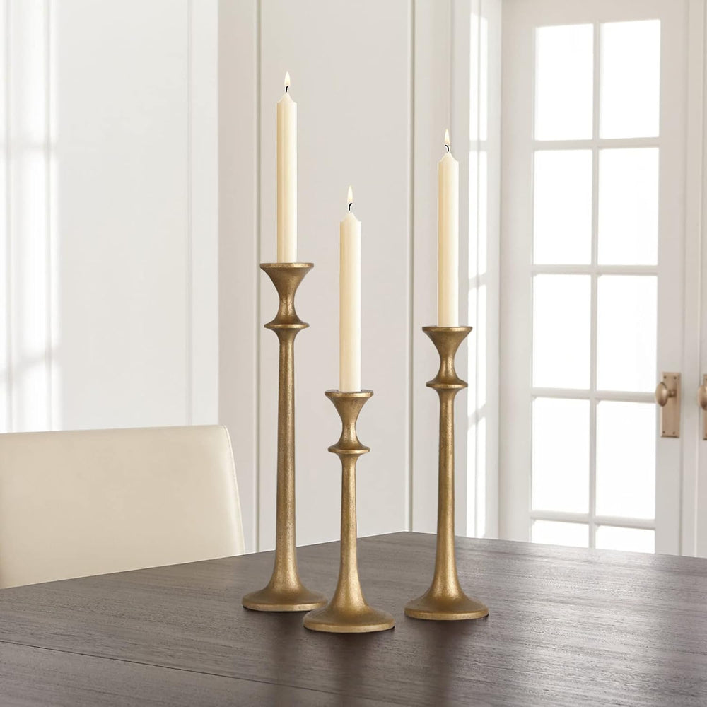 Iron Taper Candle Holder - Set of 3 Decorative Candle Stand